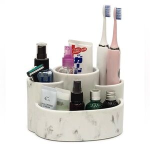 Suanti Multi-functional Bathroom/Desk Storage Organizer with 4 Compartments